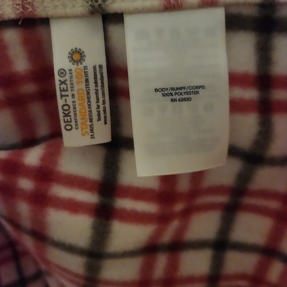 Lands' End Red and White Checkered Fleece - Picture 4 of 4